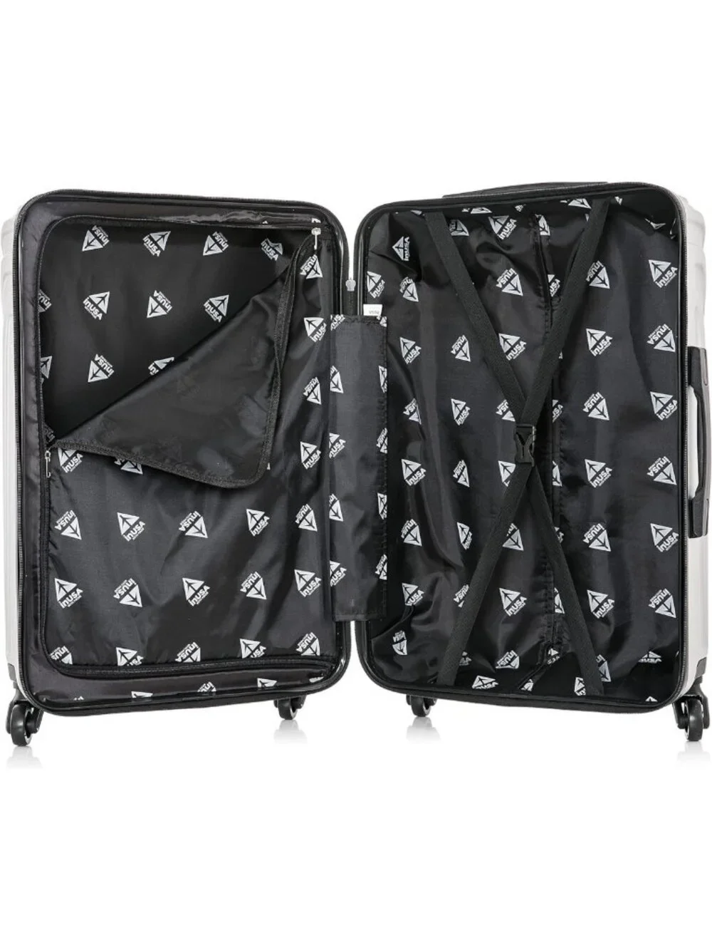 Lightweight 24-Inch Medium Hardside Spinner Luggage - Stylish Grey Travel Bag